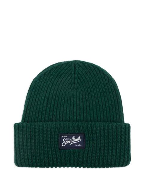 logo-appliqué ribbed beanie by MC2 SAINT BARTH