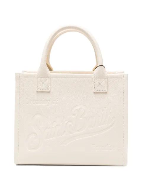 logo-embossed grained leather tote bag by MC2 SAINT BARTH