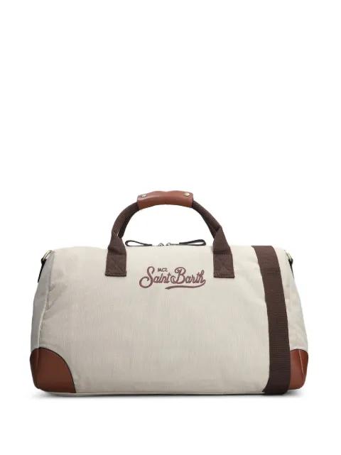 logo-embroidered canvas duffle bag by MC2 SAINT BARTH