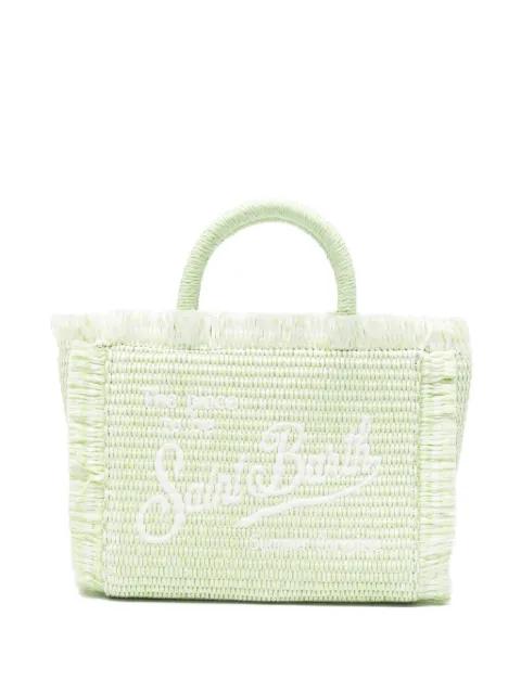logo-embroidered frayed tote bag by MC2 SAINT BARTH