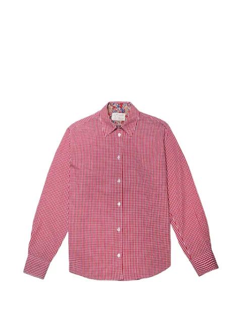 logo-embroidered gingham shirt by MC2 SAINT BARTH