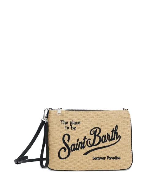 logo-embroidered woven shoulder bag by MC2 SAINT BARTH