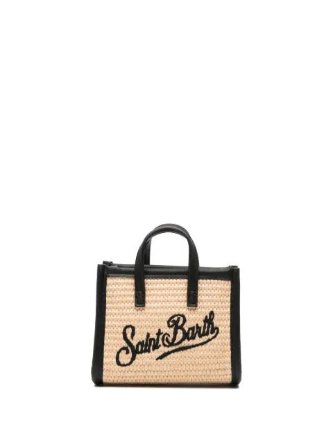 logo-embroidered woven tote bag by MC2 SAINT BARTH