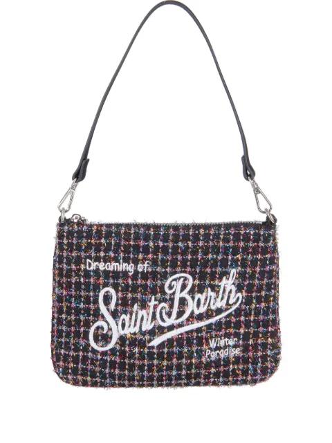 logo-embroidered zip-fastening clutch bag by MC2 SAINT BARTH