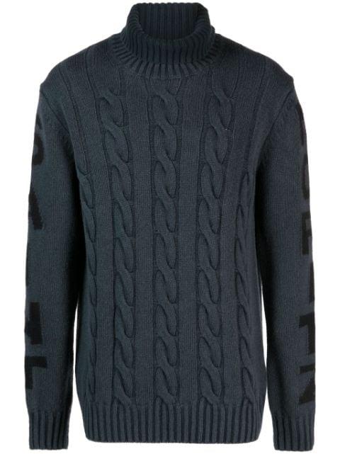 logo-jacquard fisherman's-knit jumper by MC2 SAINT BARTH