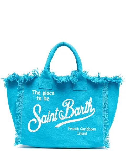 logo print beach bag by MC2 SAINT BARTH