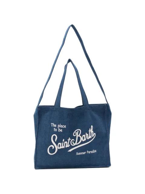 logo-print shoulder bag by MC2 SAINT BARTH