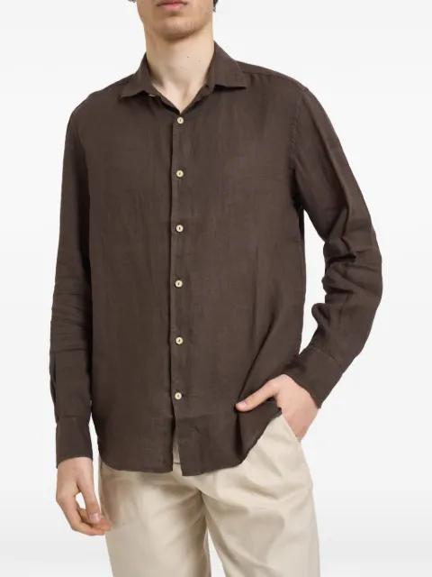 long-sleeve button-down linen shirt by MC2 SAINT BARTH