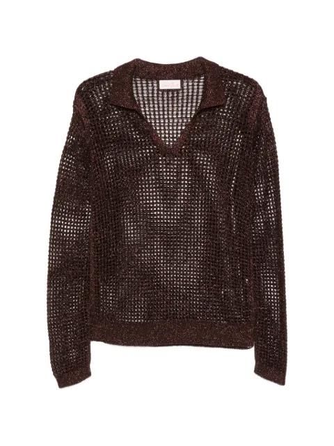 lurex open-knit sweater by MC2 SAINT BARTH