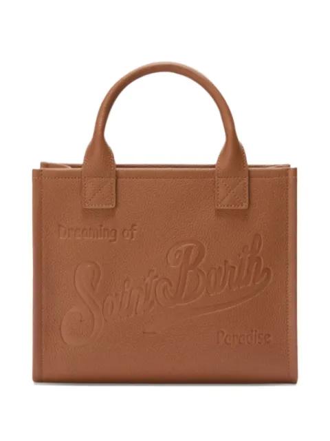 medium Vanity logo-embossed grained-leather tote bag by MC2 SAINT BARTH
