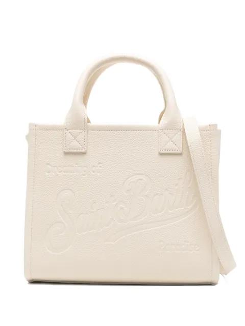medium Vanity logo-embossed grained leather tote bag by MC2 SAINT BARTH