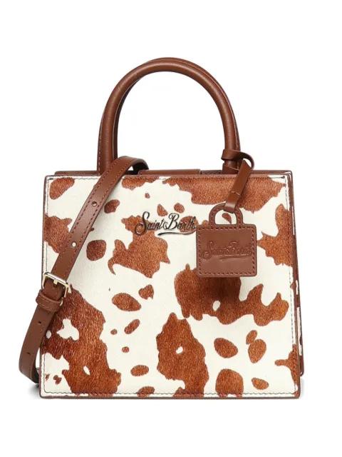 mini Shop cow-print leather tote bag by MC2 SAINT BARTH