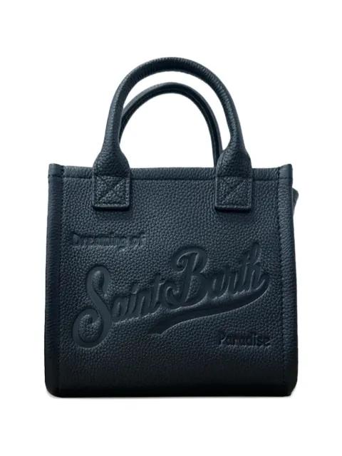 mini Vanity embossed-logo leather tote bag by MC2 SAINT BARTH