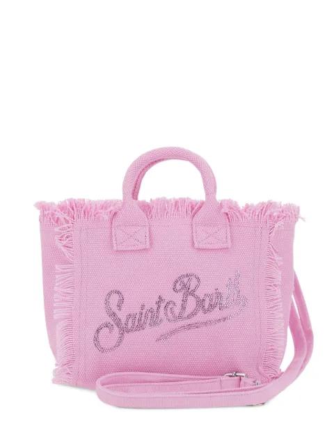 mini Vanity frayed-edge logo tote bag by MC2 SAINT BARTH