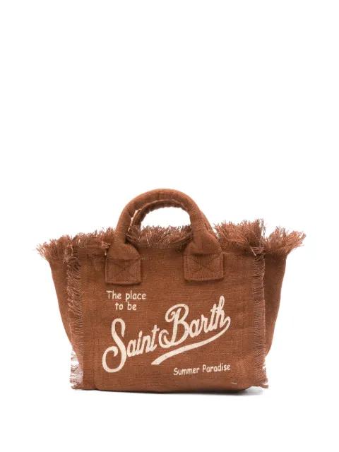 mini Vanity linen frayed shoulder bag by MC2 SAINT BARTH