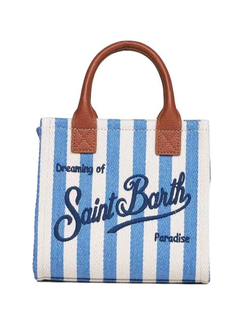 mini Vanity logo-embroidered tote bag by MC2 SAINT BARTH