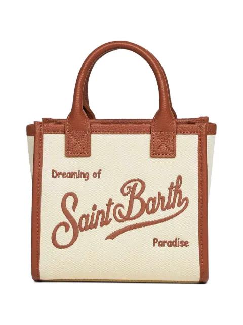 mini Vanity logo-embroidered tote bag by MC2 SAINT BARTH