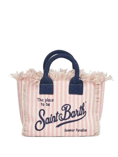 mini Vanity striped-pattern tote bag by MC2 SAINT BARTH