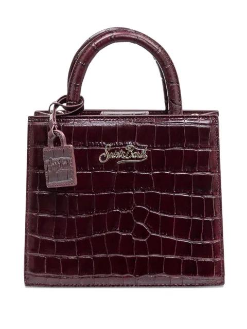 mini croc-embossed satchel bag by MC2 SAINT BARTH