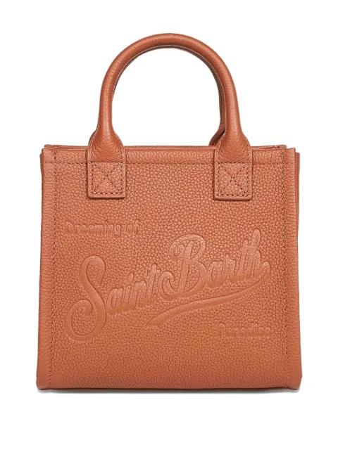 mini embossed grained leather tote bag by MC2 SAINT BARTH