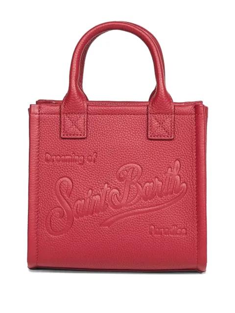 mini grained logo leather tote bag by MC2 SAINT BARTH