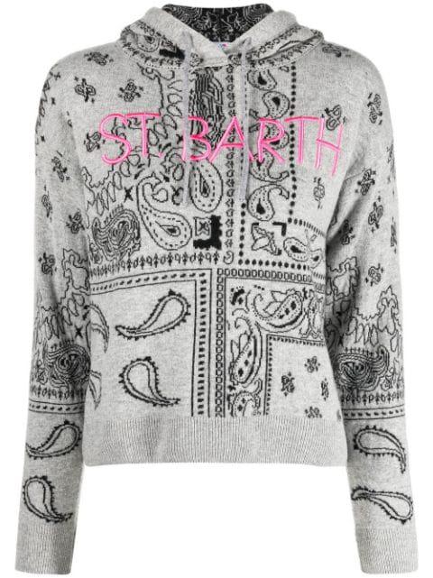 paisley-print pullover hoodie by MC2 SAINT BARTH