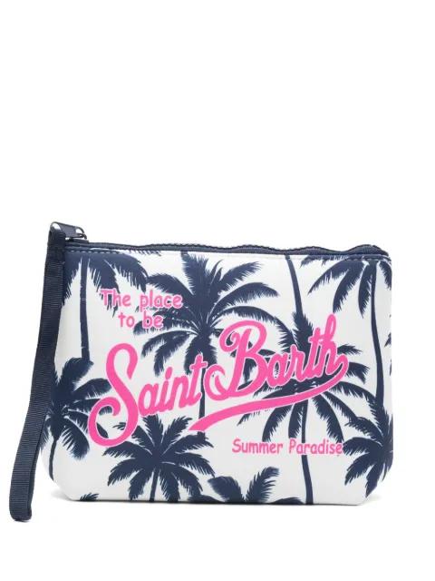 palm-tree print clutch bag by MC2 SAINT BARTH