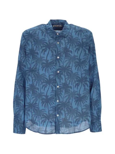 palm-tree-print long-sleeve shirt by MC2 SAINT BARTH
