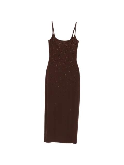 rhinestone-embellished scoop-neck maxi dress by MC2 SAINT BARTH