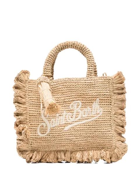 ruffled-trim beach bag by MC2 SAINT BARTH