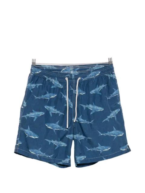shark-print swim shorts by MC2 SAINT BARTH