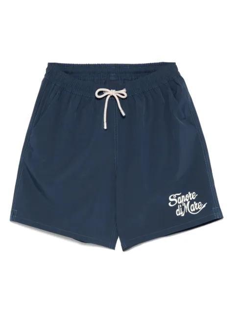 slogan-print swim shorts by MC2 SAINT BARTH