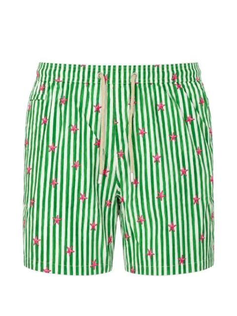 star-print striped swim shorts by MC2 SAINT BARTH