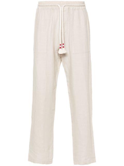 straight-leg linen trousers by MC2 SAINT BARTH
