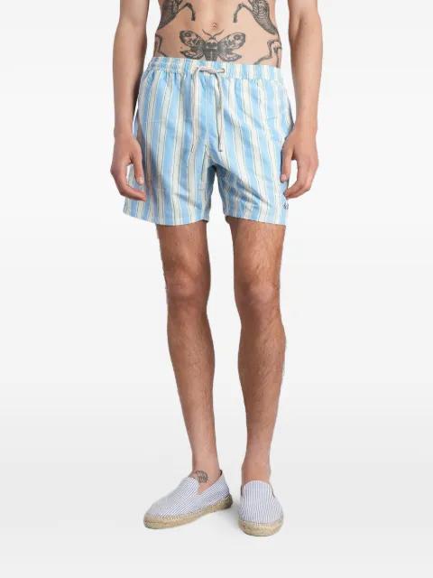 striped drawstring swim shorts by MC2 SAINT BARTH