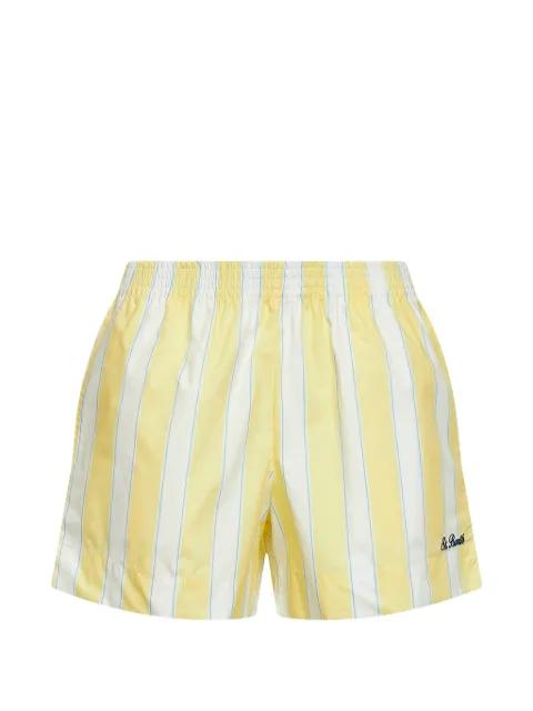 striped embroidered shorts by MC2 SAINT BARTH