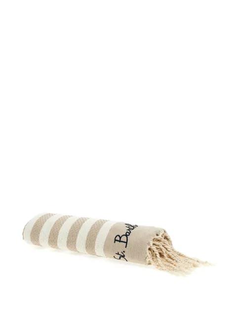 striped fringed beach towel by MC2 SAINT BARTH