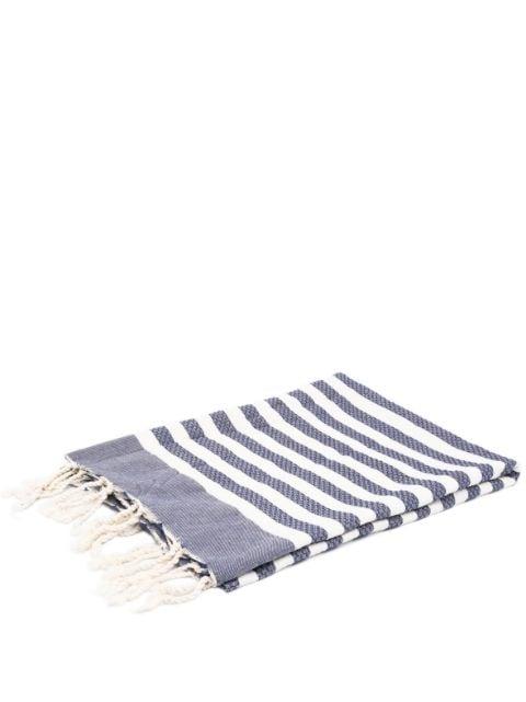 striped fringed beach towel by MC2 SAINT BARTH