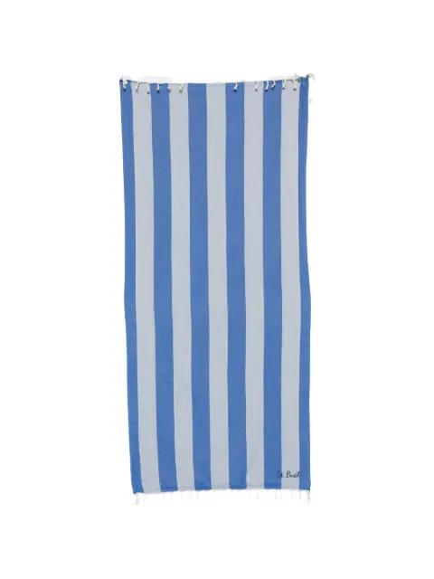 striped fringed beach towel by MC2 SAINT BARTH