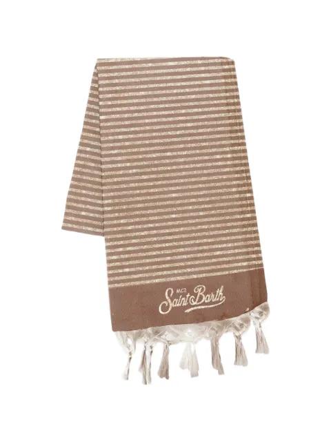 striped fringed beach towels by MC2 SAINT BARTH