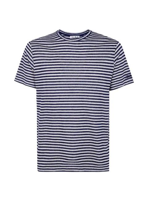striped logo-embroidered T-shirt by MC2 SAINT BARTH