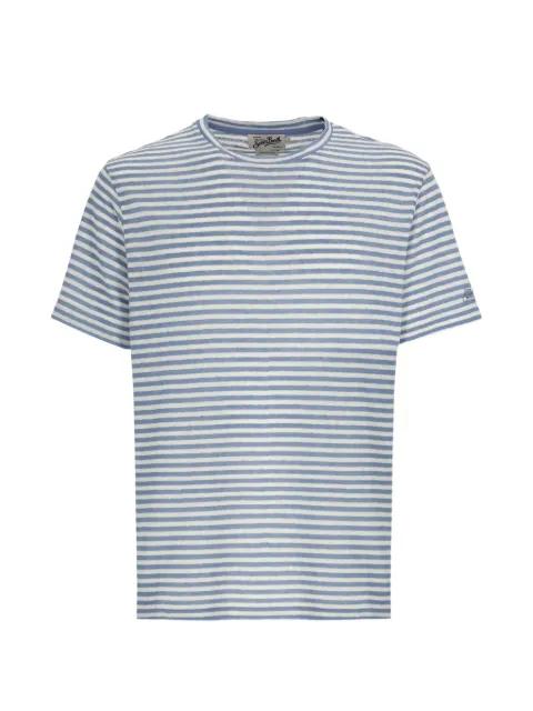 striped logo-embroidered T-shirt by MC2 SAINT BARTH