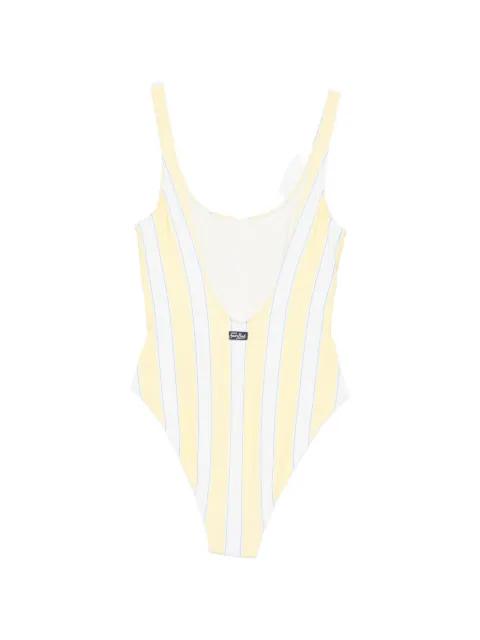 striped logo-print swimsuit by MC2 SAINT BARTH