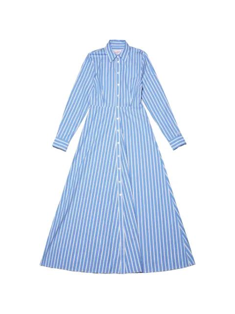 striped long-sleeve maxi dress by MC2 SAINT BARTH