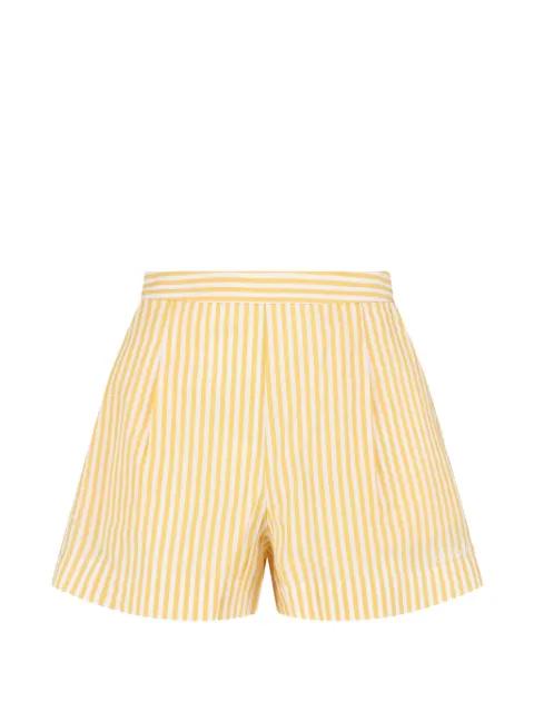 striped pleated shorts by MC2 SAINT BARTH