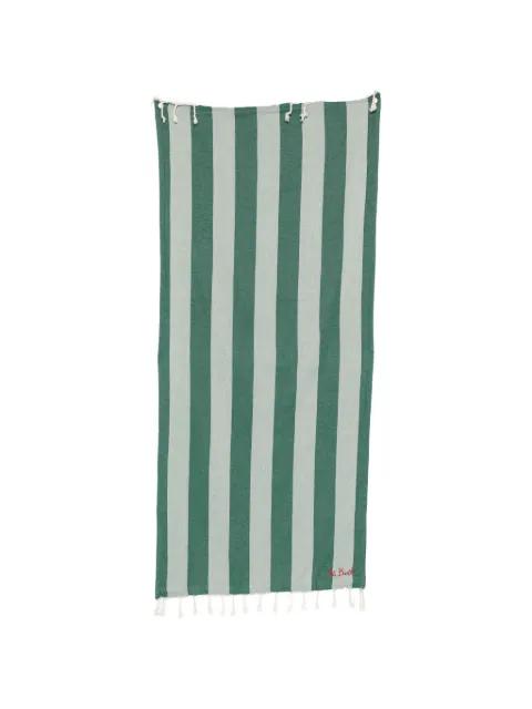 striped tasselled beach towel by MC2 SAINT BARTH