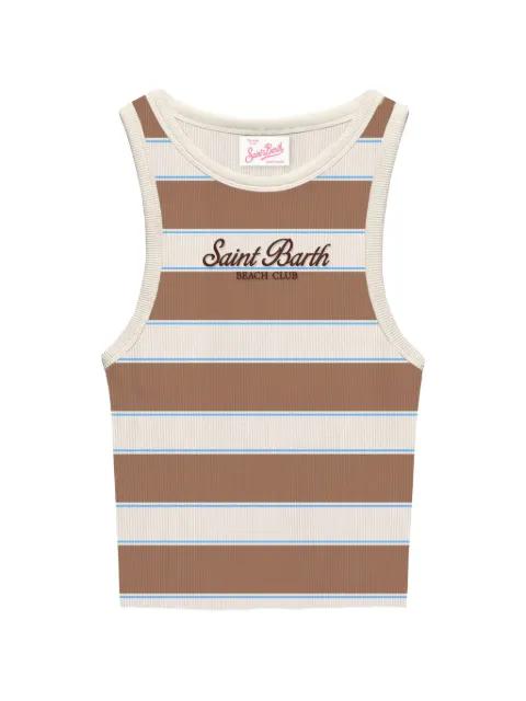 striped text vest by MC2 SAINT BARTH