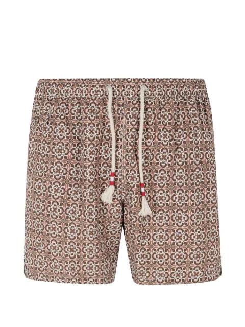 tile-print swim shorts by MC2 SAINT BARTH