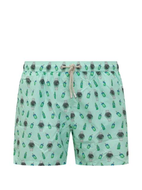 watch print swim shorts by MC2 SAINT BARTH