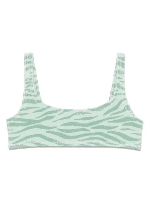 zebra-print bikini top by MC2 SAINT BARTH